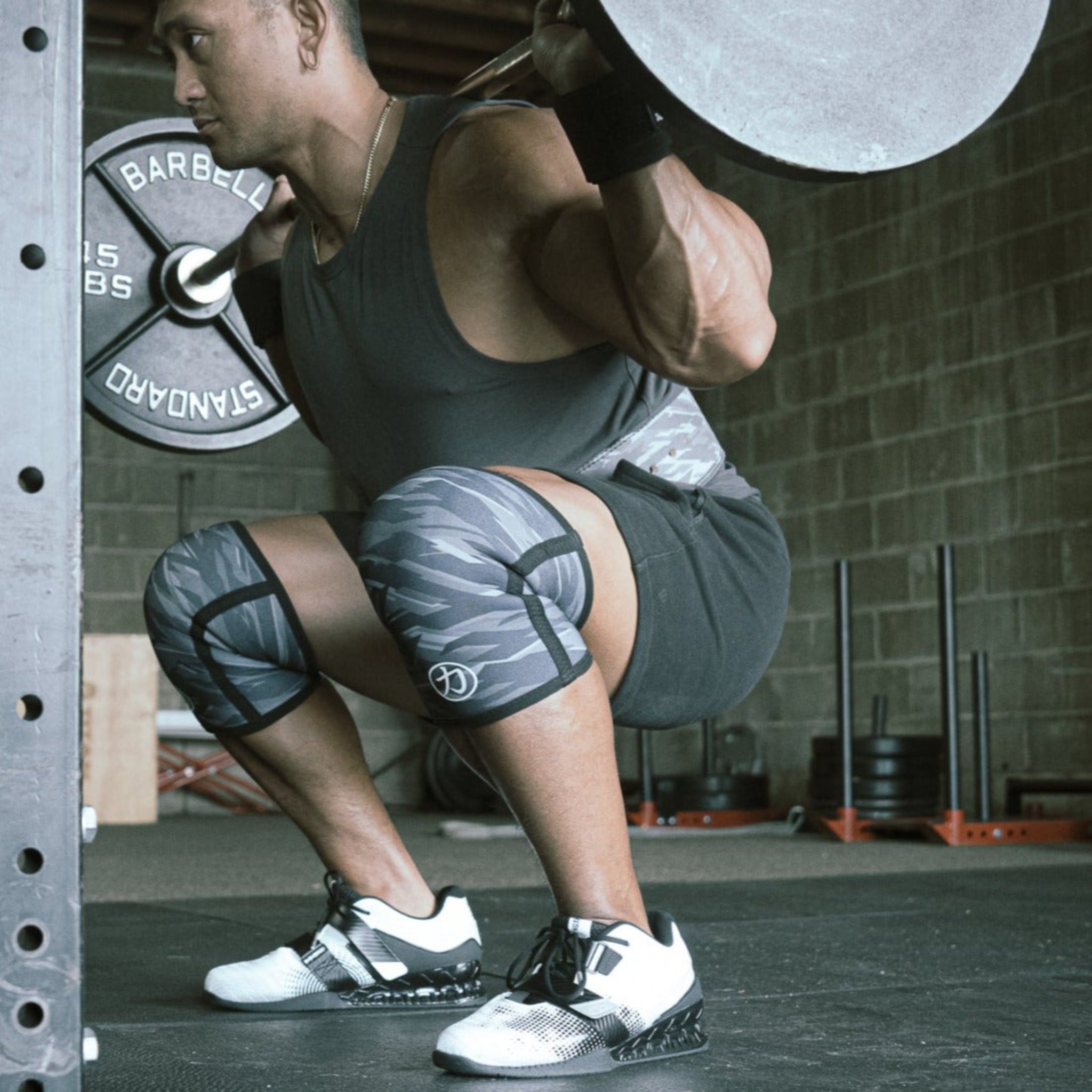 7MM Inferno Knee Sleeves - Dark Camo - IPF Approved - Strength Shop USA