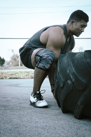 7MM Inferno Knee Sleeves - Dark Camo - IPF Approved - Strength Shop USA