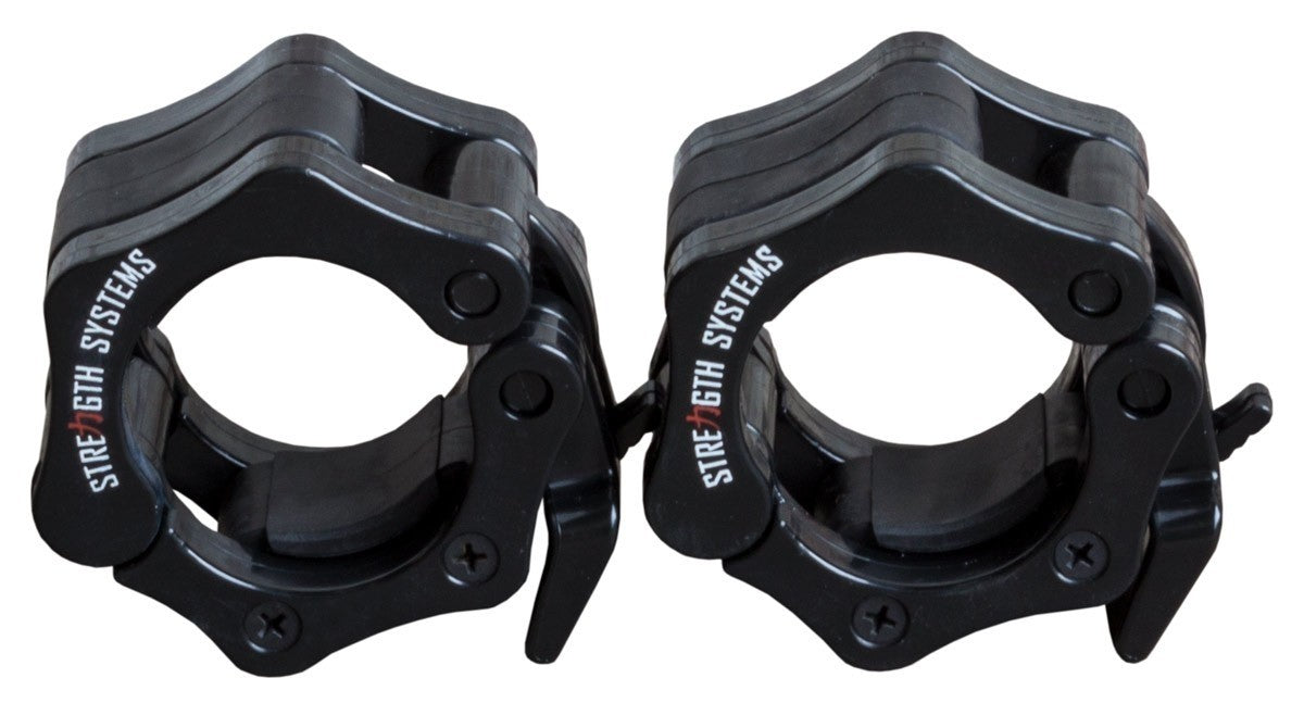 Strength Shop Olympic Flip Lock Collars Black (Pair) - Black - Strength Shop USA