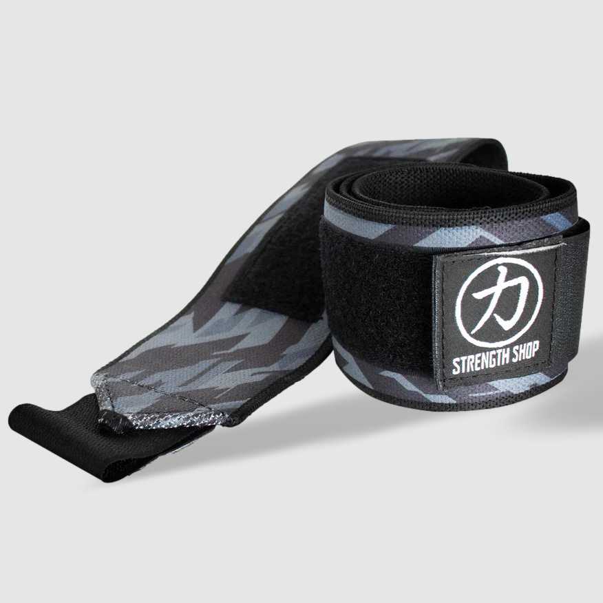 Strength Shop Stiff Wrist Wraps - Dark Camo - USPA & IPF Approved - Strength Shop USA