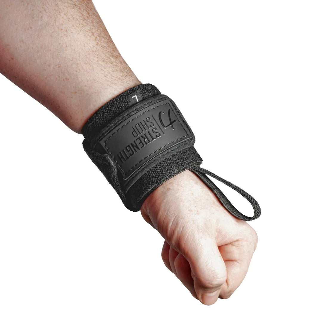 Stealth Black PRO Wrist Wraps – Medium, IPF Approved - Strength