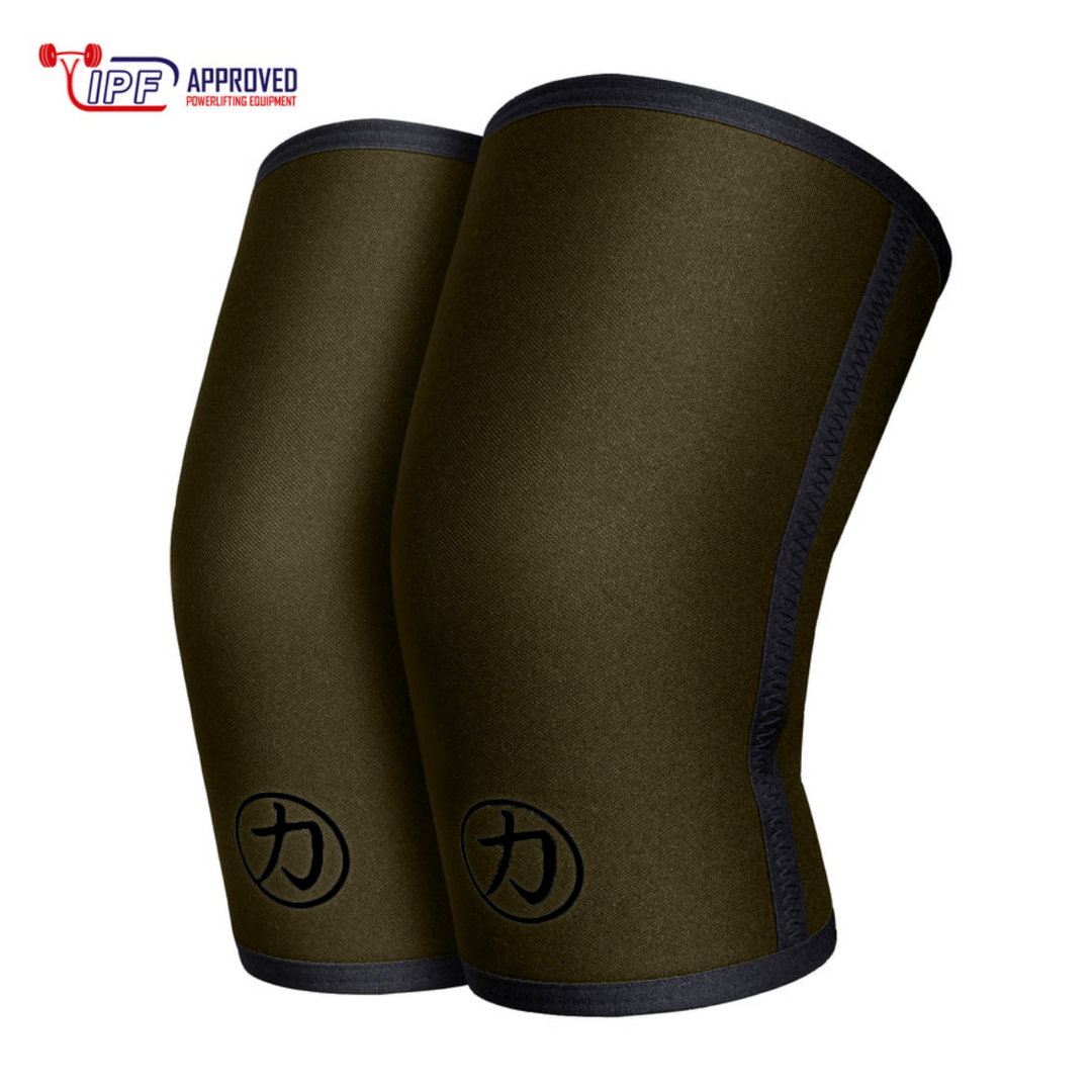 Strength Shop 7mm Inferno Knee Sleeves - OD Green - USPA & IPF Approved - Strength Shop USA