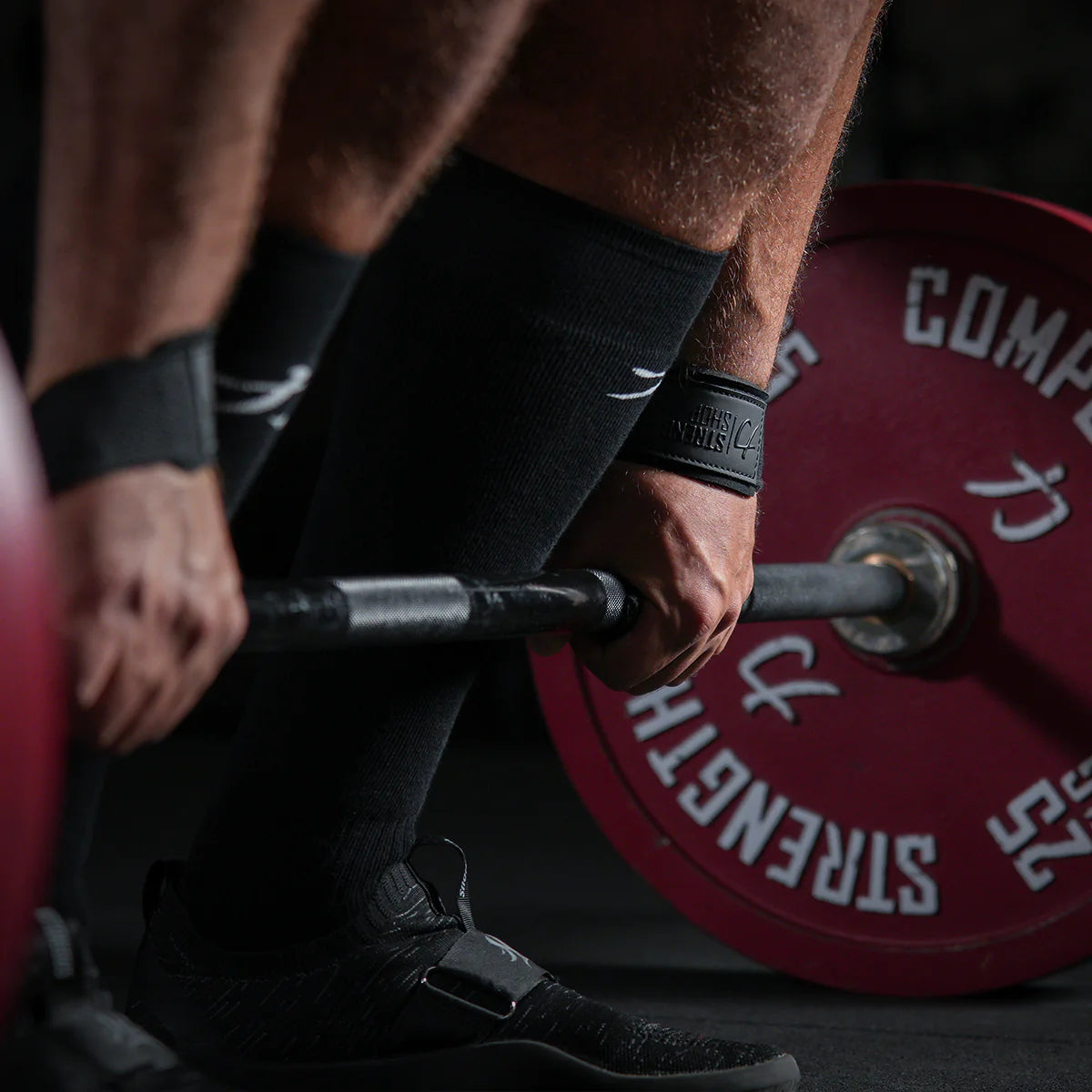 Stealth Black PRO Lifting Straps - Strength Shop USA