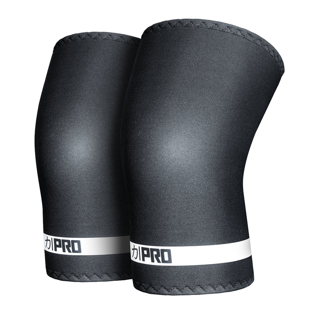 7mm Inferno PRO Knee Sleeves - EXTRA STIFF NEOPRENE, Black - IPF Approved - Strength Shop USA