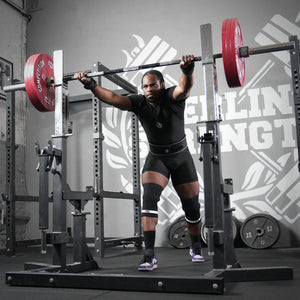 7mm Inferno PRO Knee Sleeves - EXTRA STIFF NEOPRENE, Black - IPF Approved - Strength Shop USA