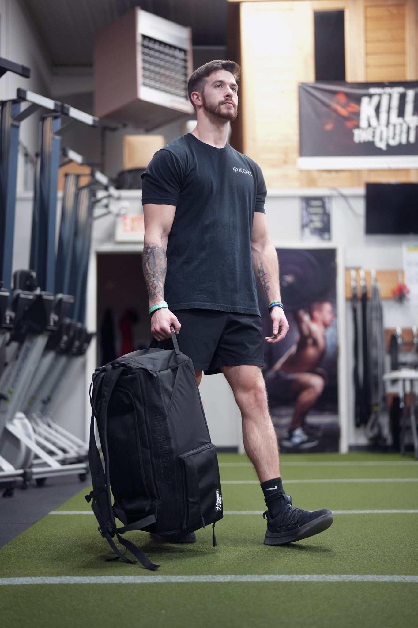 Hybrid Backpack / Duffel Bag, Black 49.5L Gym Bag - Strength Shop USA