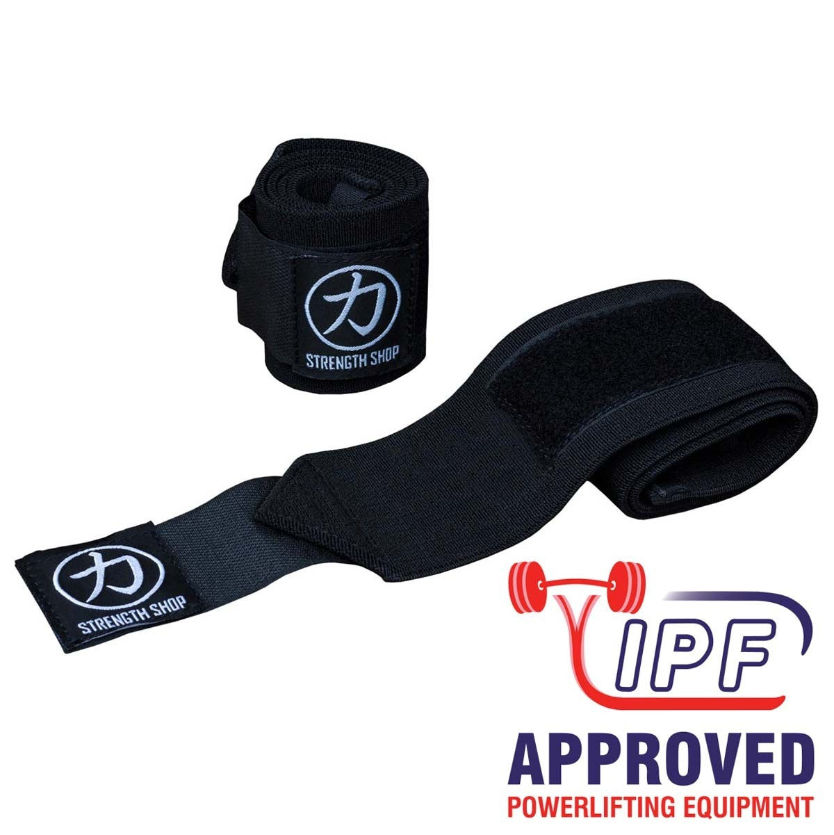 Strength Shop Super Stiff Wrist Wraps - Black - IPF Approved - Strength Shop USA