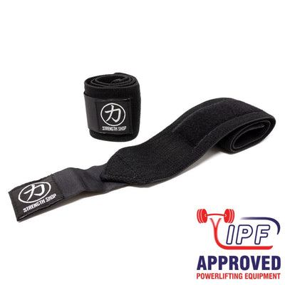 Strength Shop Stiff Wrist Wraps - Black - IPF Approved - Strength Shop USA